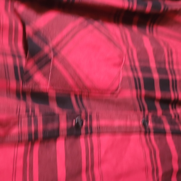 Abercrombie Soft A&F Red and Black Plaid Button Down Flannel Shirt - Picture 3 of 9